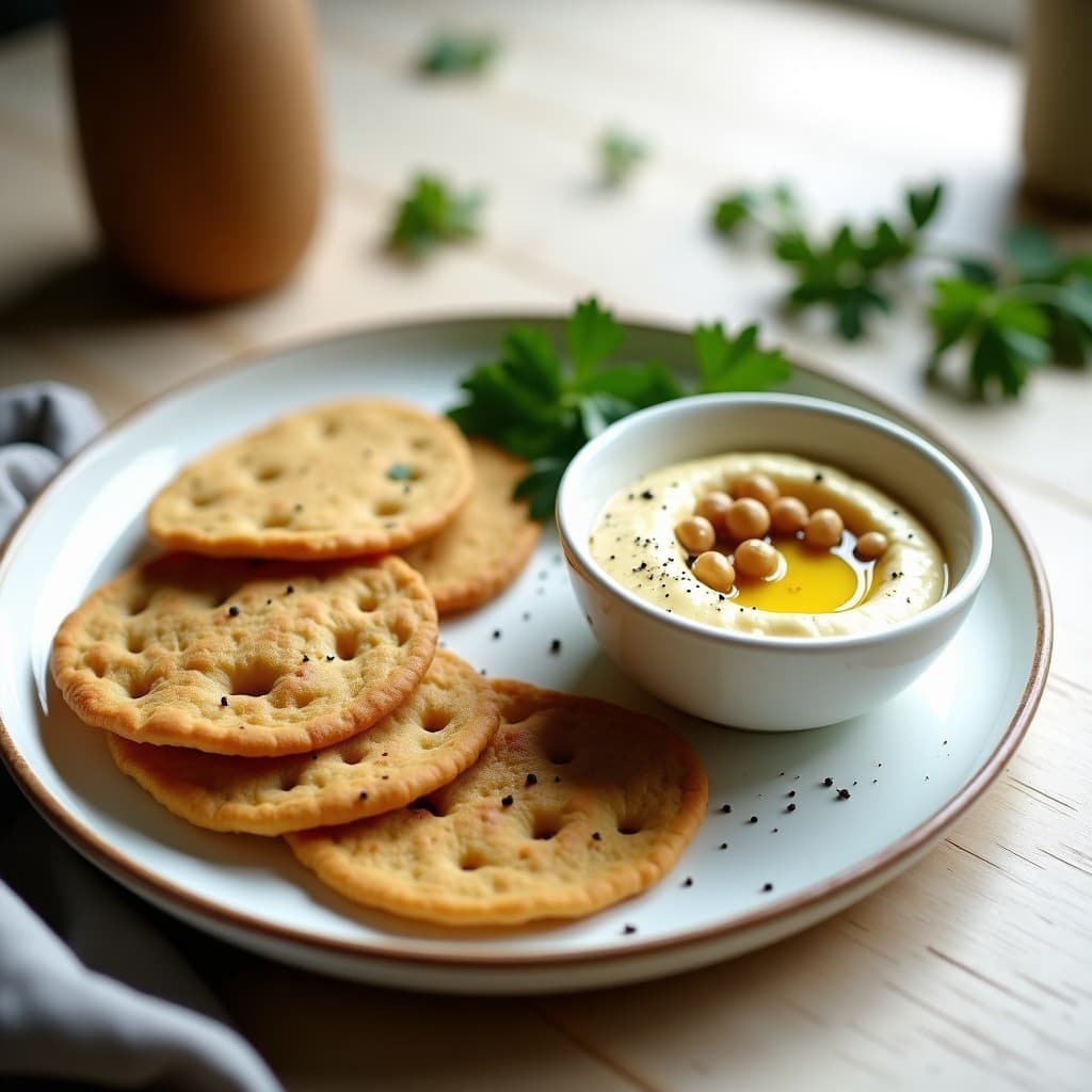 Tortitas de Zaatar con Hummus: Receta Vegana Express y Alta en Proteína