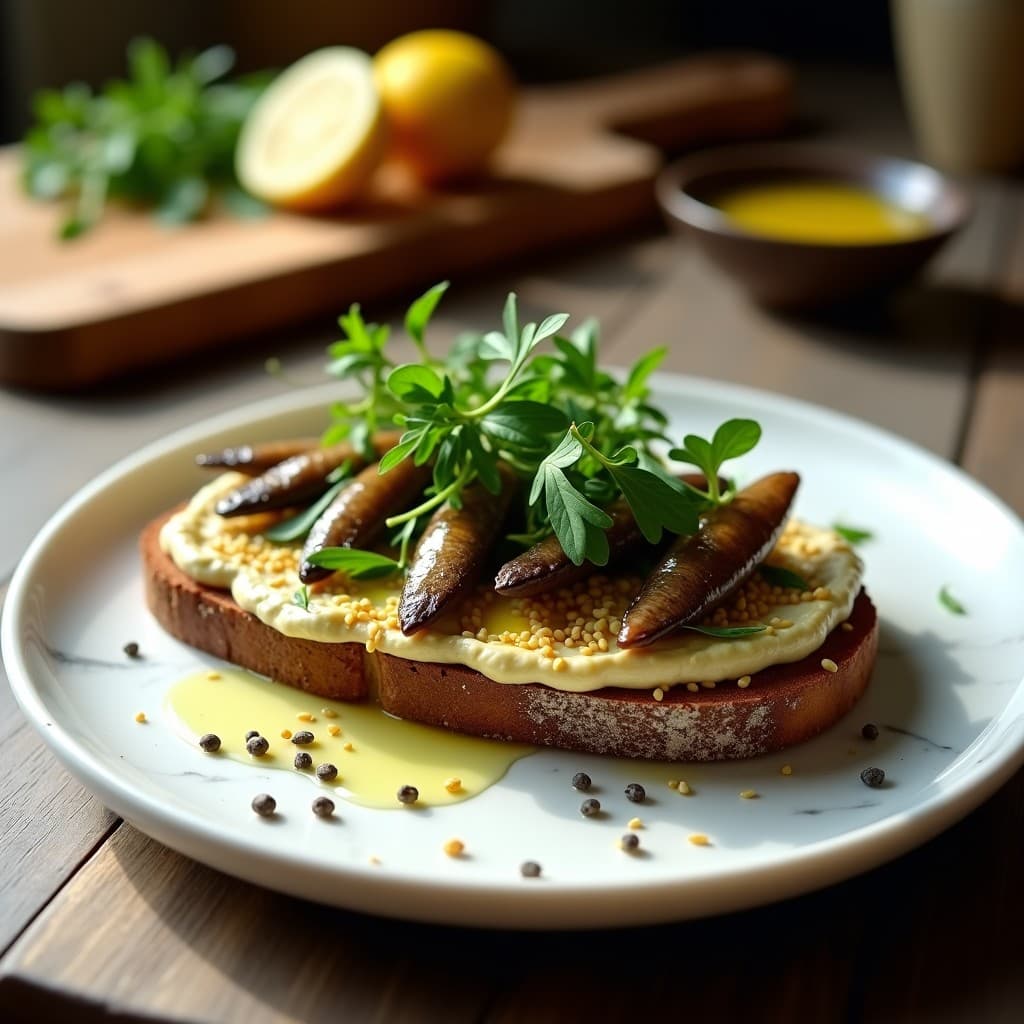 Tosta de Pan de Centeno con Paté de Alcachofas y Anchoas: Receta Italiana Sin Gluten y Alta en Omega-3