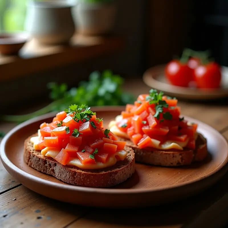 Tosta de pan de centeno con ventresca y tomate triturado: Receta de tapa vasca en 5 minutos