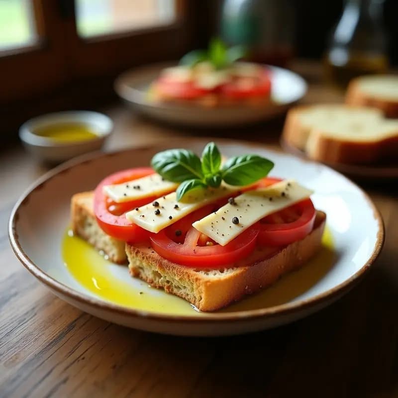 Tosta de Pan con Tomate, Anchoas y Queso Idiazábal: Receta Vasca de Pintxos