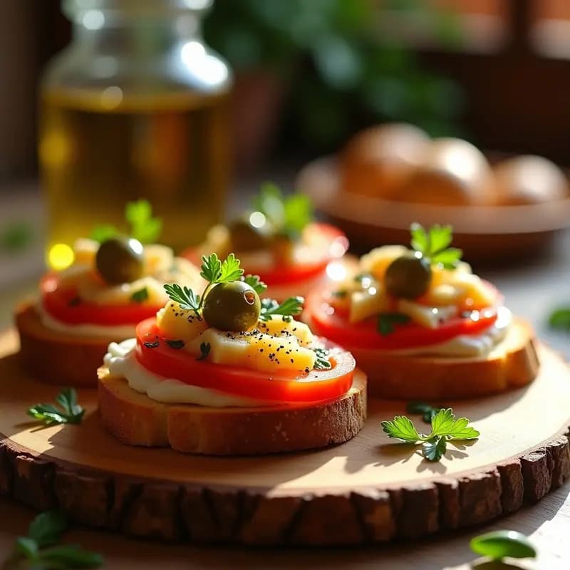 Tosta de Pan con Tomate, Ventresca y Aceitunas Aliñadas: Receta Andaluza en 10 Minutos