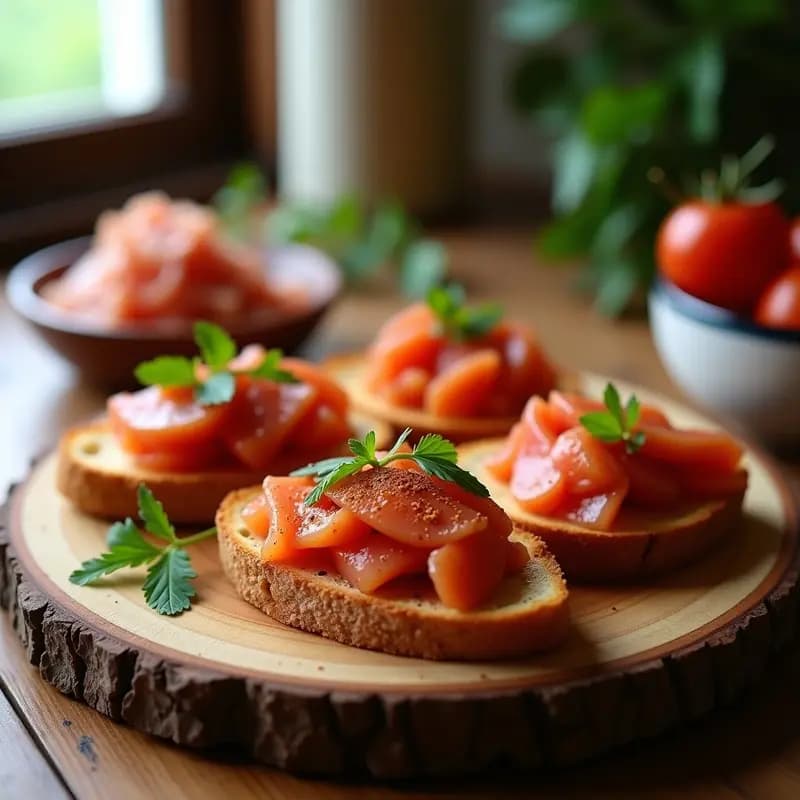 Tosta de Pan con Ventresca y Pimentón de la Vera: Aperitivo Rápido y Elegante