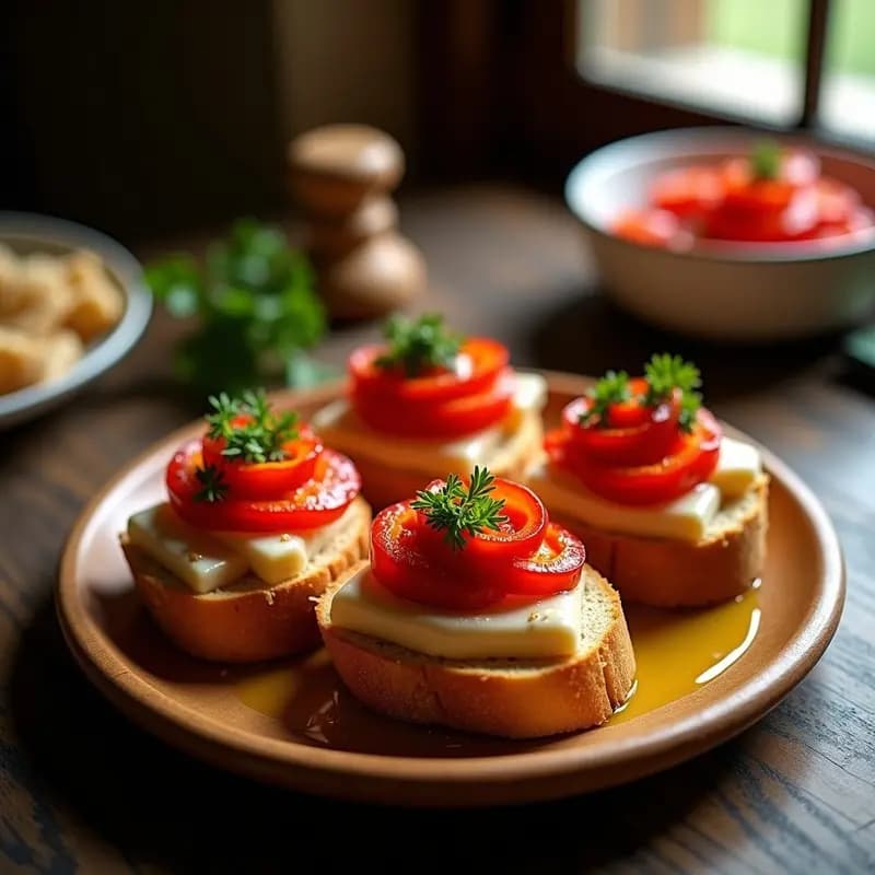 Tosta de Pan con Ventresca y Pimientos Asados: Tapa Murciana Gourmet