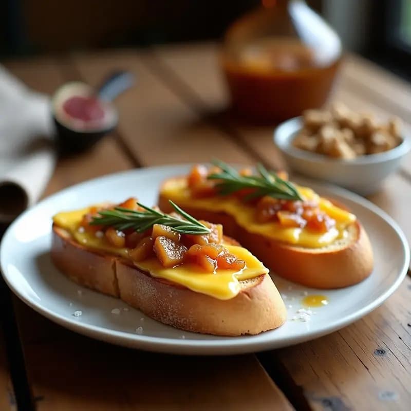 Tosta de Queso Idiazábal con Mermelada de Higos: Entrante Vasco
