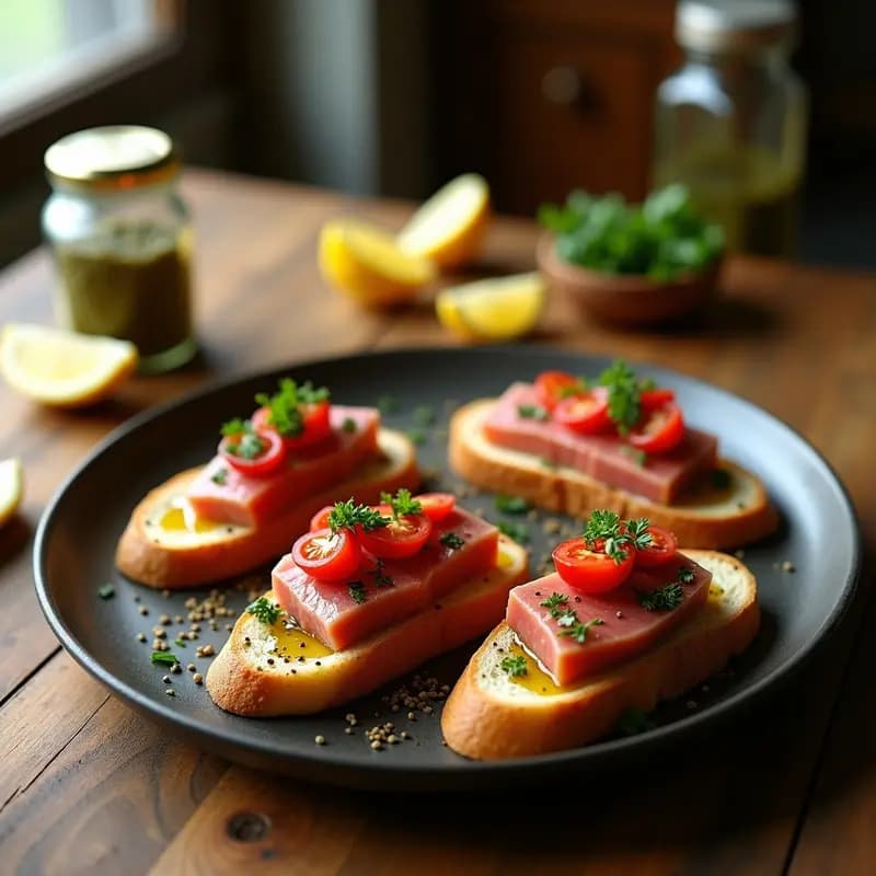 Tosta de Ventresca Ahumada con Zaatar: Receta en 10 Minutos con Toque Libanés