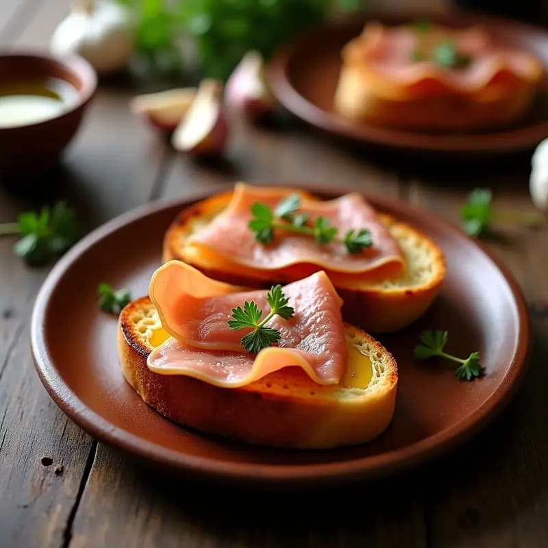 Tostada con Aceite, Ajo y Jamón Serrano: Receta de Tapa Rápida y Sabrosa