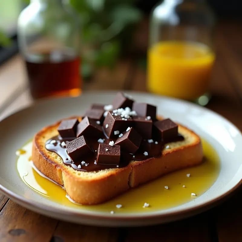 Tostada de Aceite y Chocolate con Sal: Desayuno Dulce y Salado