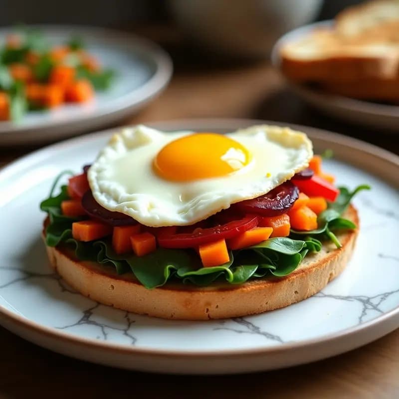 Tostada Arcoíris con Huevo Frito: Receta Viral en 10 Minutos con Truco de Color