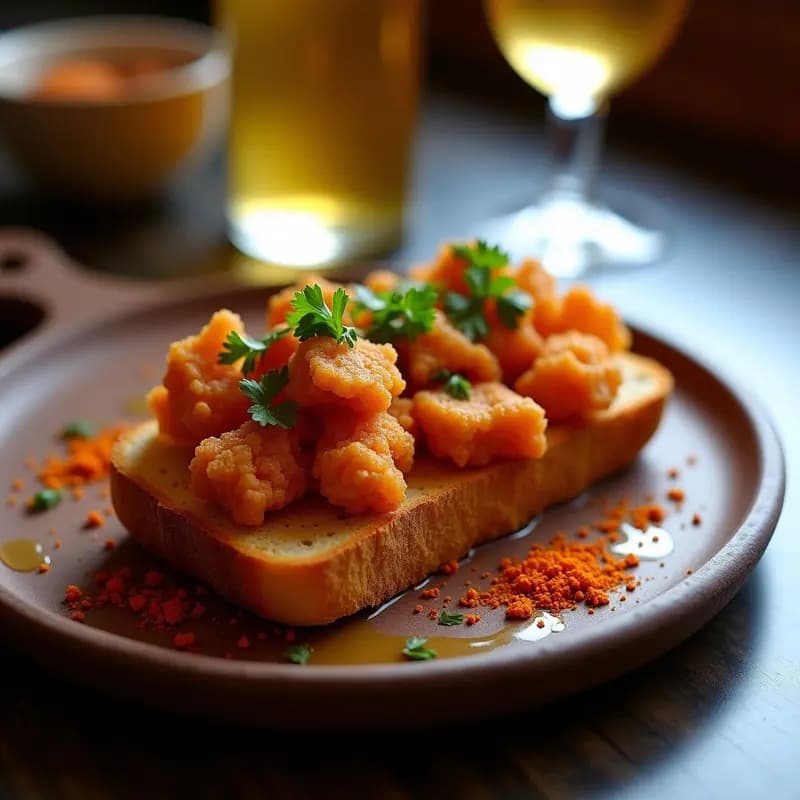 Tostada de Chicharrones con Pimentón: Tapa Andaluz Crujiente y Sabrosa