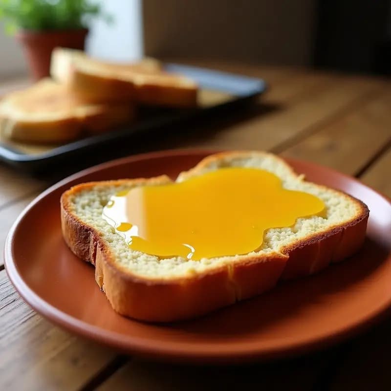 Tostada con Manteca de Cerdo y Miel: Desayuno Energético de la Huerta