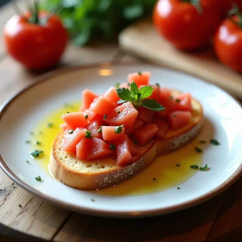 Tostada de Pan con Tomate y Ventresca: Desayuno Andaluz Clásico