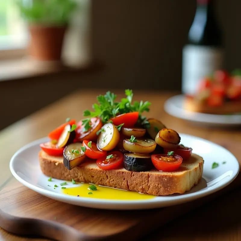 Tostada con Tombet y Ventresca: Entrante Mallorquín de Verduras y Atún