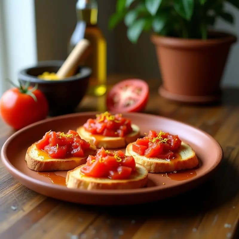Tostadas con Aceite y Azafrán: Desayuno tomono de la Huerta en 5 Minutos