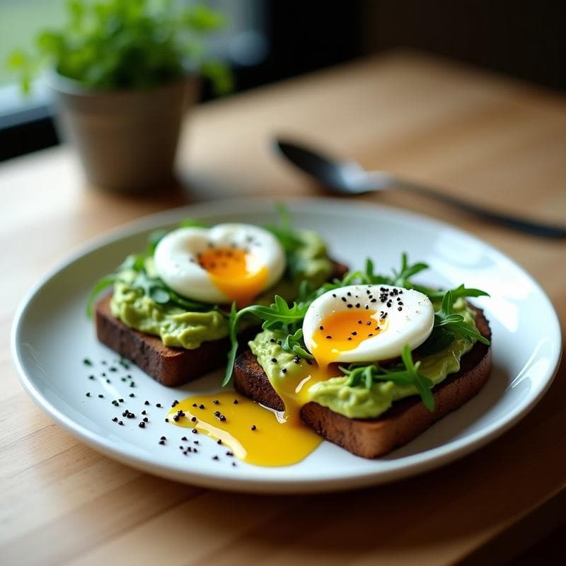 Tostadas de Aguacate y Huevo Pochado con Aceite de Trufa: Receta Gourmet en 15 Minutos