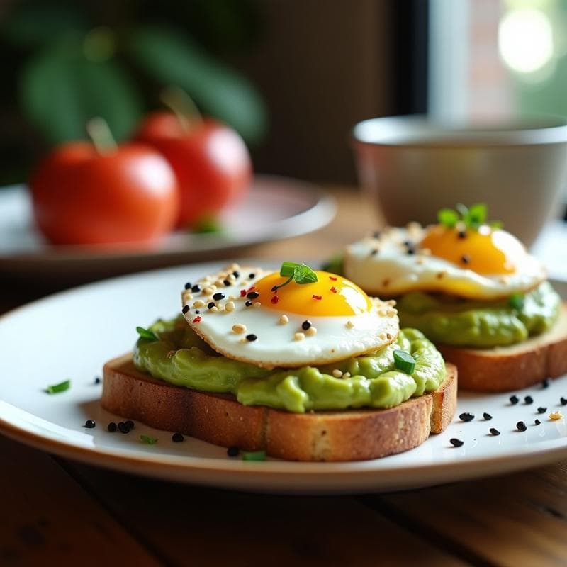 Tostadas de Aguacate con Huevo Poché y Semillas de Sésamo: Receta Keto en 10 Minutos
