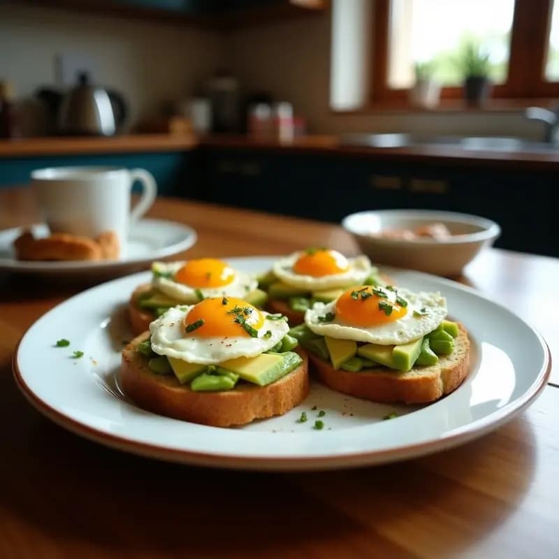 Tostadas de Aguacate y Huevos pochados con Especias Zaatar: Desayuno Mexicano-Árabe Fusion