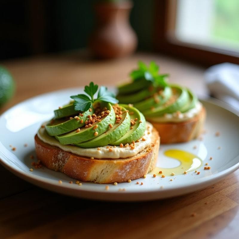 Tostadas de Aguacate y Hummus Ahumado: Receta Vegana Express con Toque Gourmet