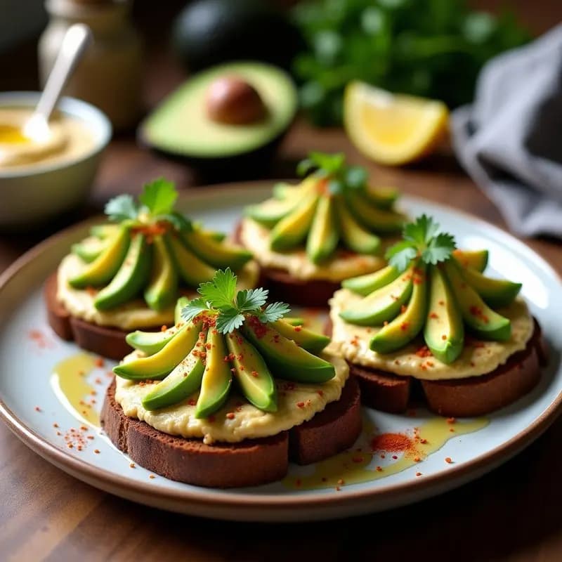 Tostadas de Aguacate y Hummus con Pimentón Ahumado: Receta Rápida y Proteica para Tupper