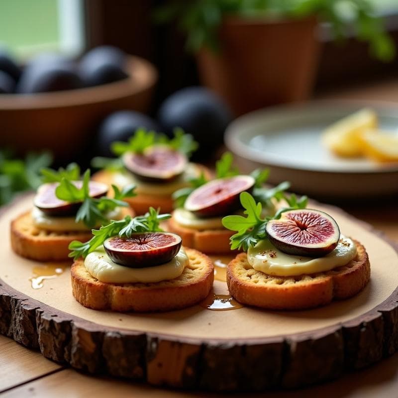 Tostadas de Pan de Aipim con Higos y Queso de Castañas: Receta Brasileña Sin Lactosa