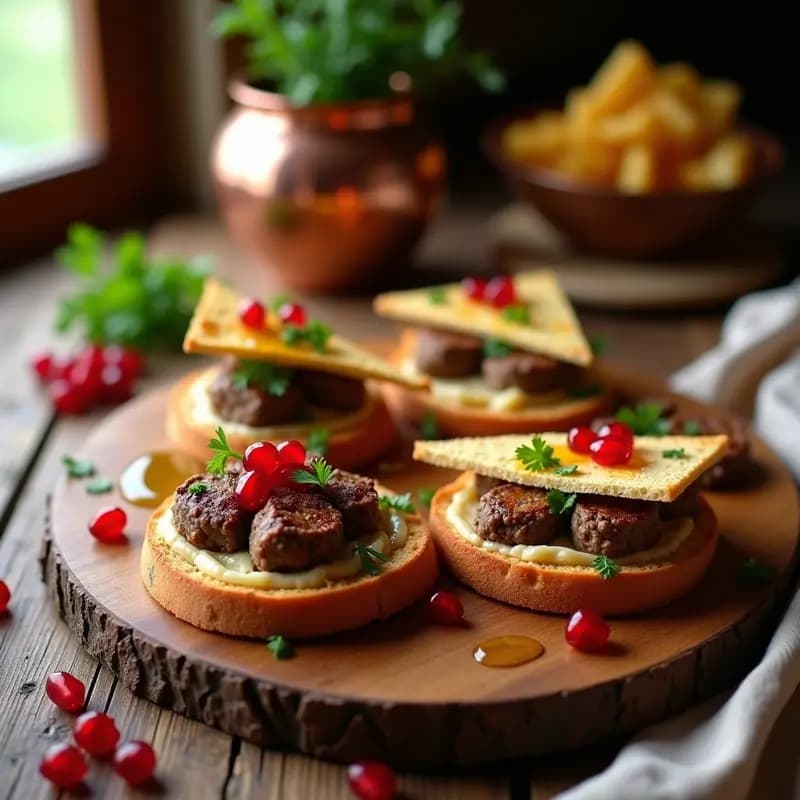 Tostadas Árabes con Mutabal y Carne de Cordero: Receta de Oriente Medio en Airfryer