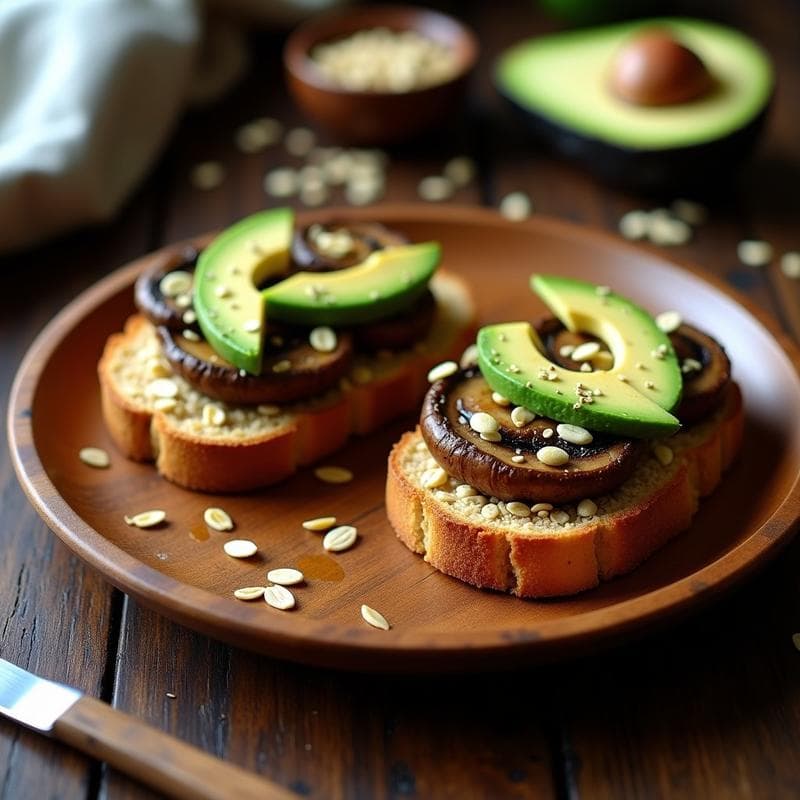 Tostadas de Avena con Champiñones Ahumados: Receta Vegana y Alta en Proteína en 15 Minutos