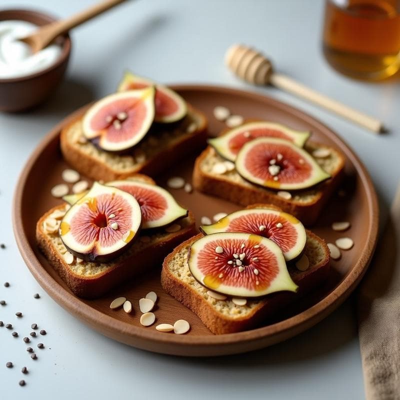 Tostadas de Avena con Higos y Miel: Receta Vegana Sin Horno en 15 Minutos