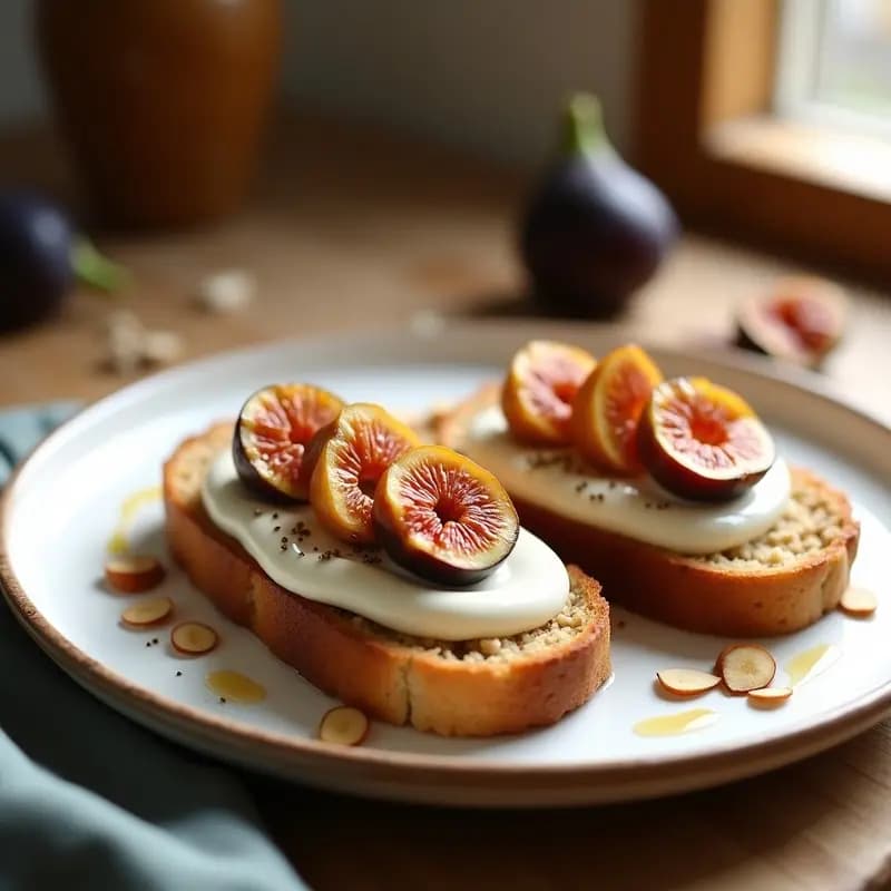 Tostadas de Avena con Higos Caramelizados: Receta de Desayuno Saludable en 15 Minutos