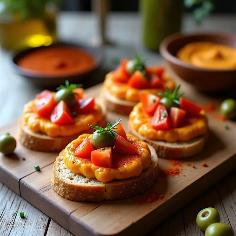 Tostadas de Avena con Puré de Garbanzos y Pimentón: Desayuno Español Vegano en 10 Minutos