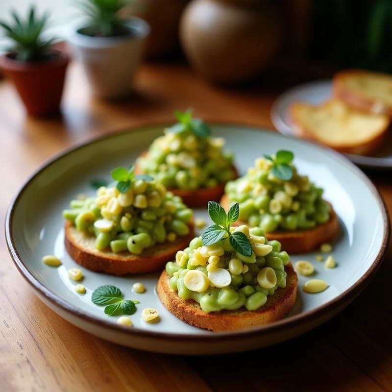 Tostadas de Cannellini y Aguacate con Aceite Trufado: Receta Vegana Express en 10 Minutos