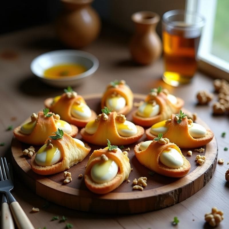 Tostadas de Canolis Rellenos de Queso de Cabra: Receta Gourmet en 15 Minutos para Aperitivos Perfectos