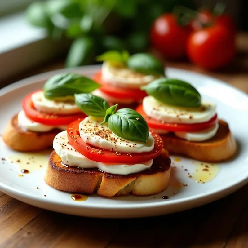 Tostadas Caprese Airfryer: Receta Sin Gluten en 10 Minutos con Toque Italiano