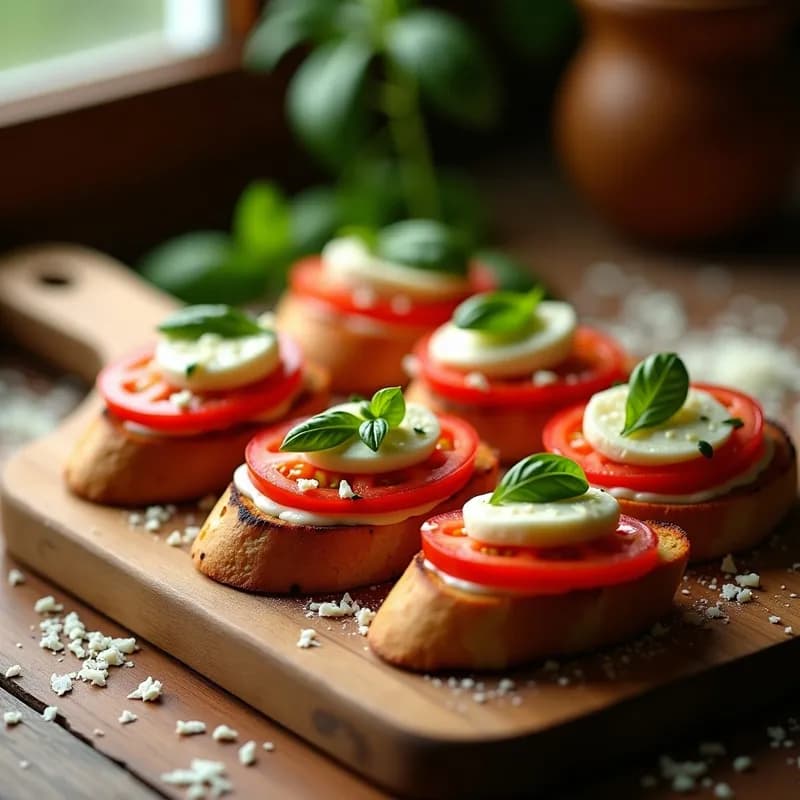 Tostadas Caprese al Horno: Receta Rápida y Crujiente en 15 Minutos