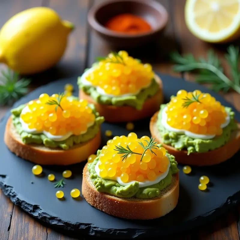 Tostadas de Caviar de Limón Ahumado: Receta Gourmet en 10 Minutos con Toque Citrico