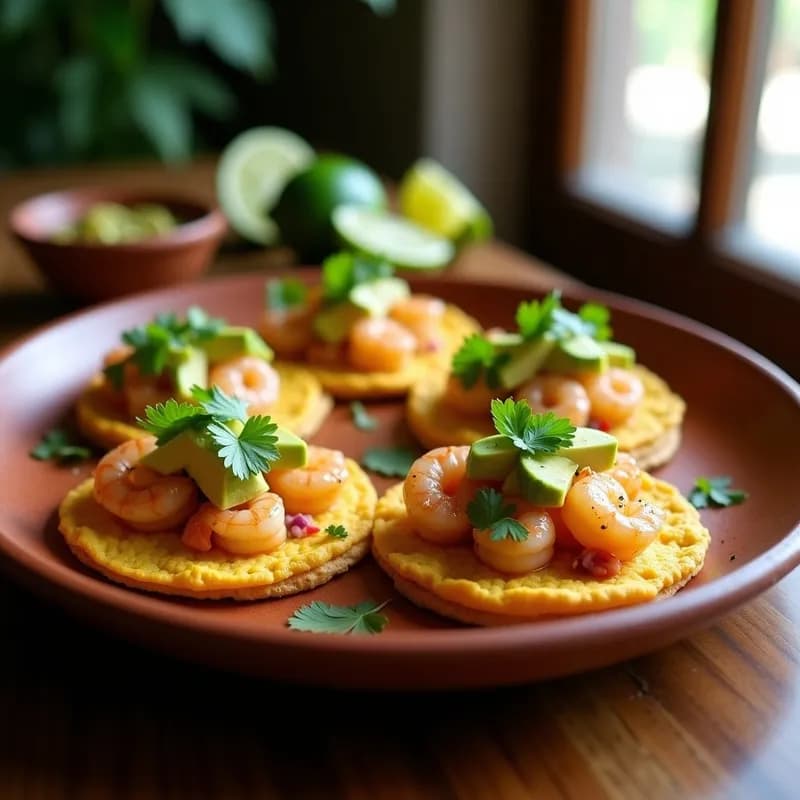 Tostadas de Cebiche de Camarones Ahumados: Receta en Airfryer con Toque a Leña