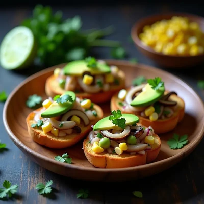 Cebiche de Hongos Shiitake: Receta Vegana en Tostadas Crujientes en 20 Minutos