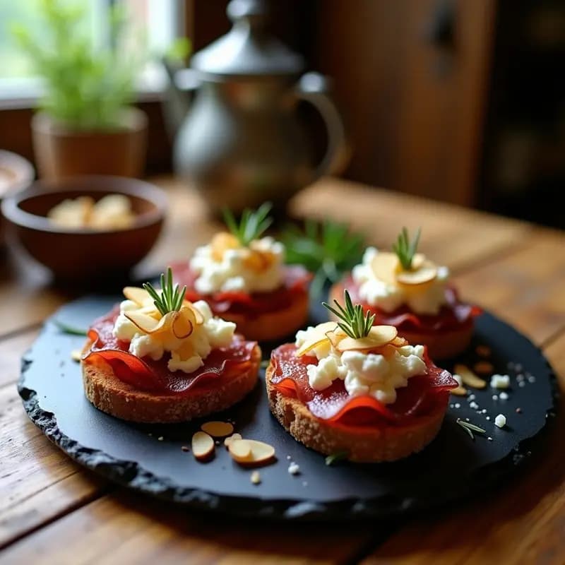 Tostadas de Cecina con Almendras y Miel: Receta Fácil y Alta en Proteína en 10 Minutos
