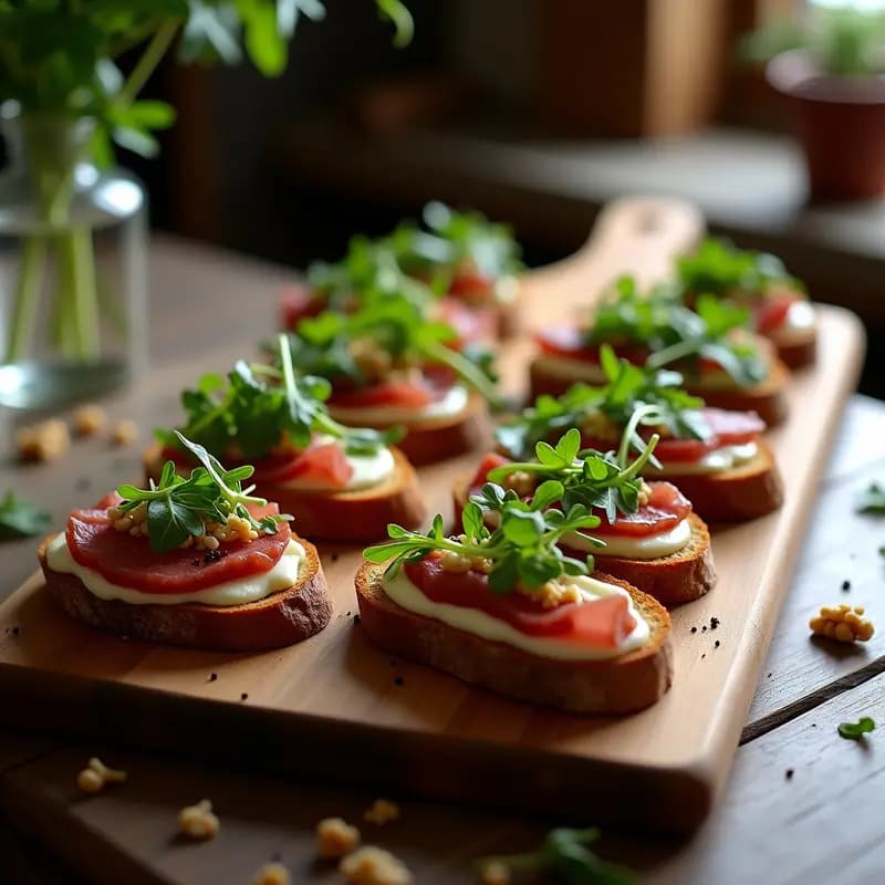 Tostadas de Cecina Alpina con Queso de Cabra: Receta Rápida y Alta en Proteína
