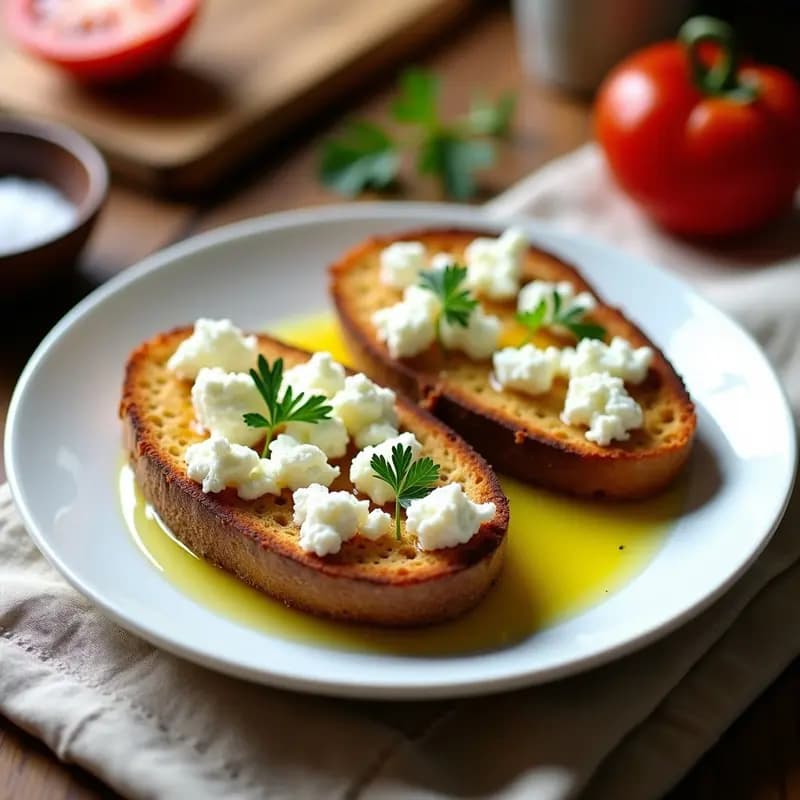 Tostadas de Pan de Centeno con Aceite y Queso Fresco: Desayuno Saludable en 5 Minutos