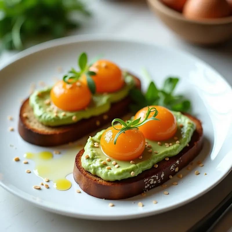 Tostadas de Pan de Centeno con Aguacate y Huevas de Lumpo: Receta Finienta Sin Gluten