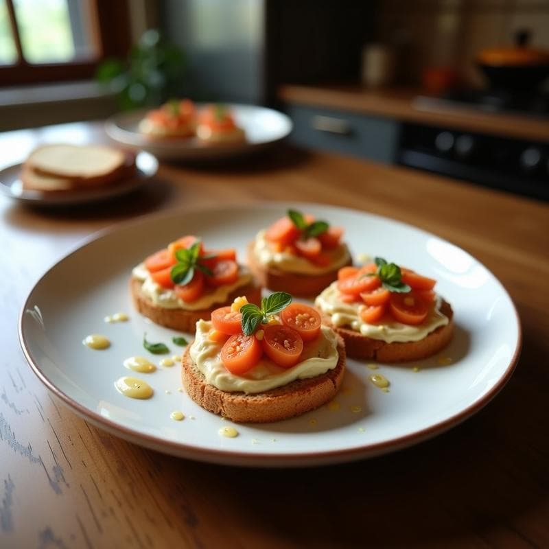 Tostadas de Pan de Centeno con Paté de Alcachofas y Anchoas: Entrante Mediterráneo en 10 Minutos