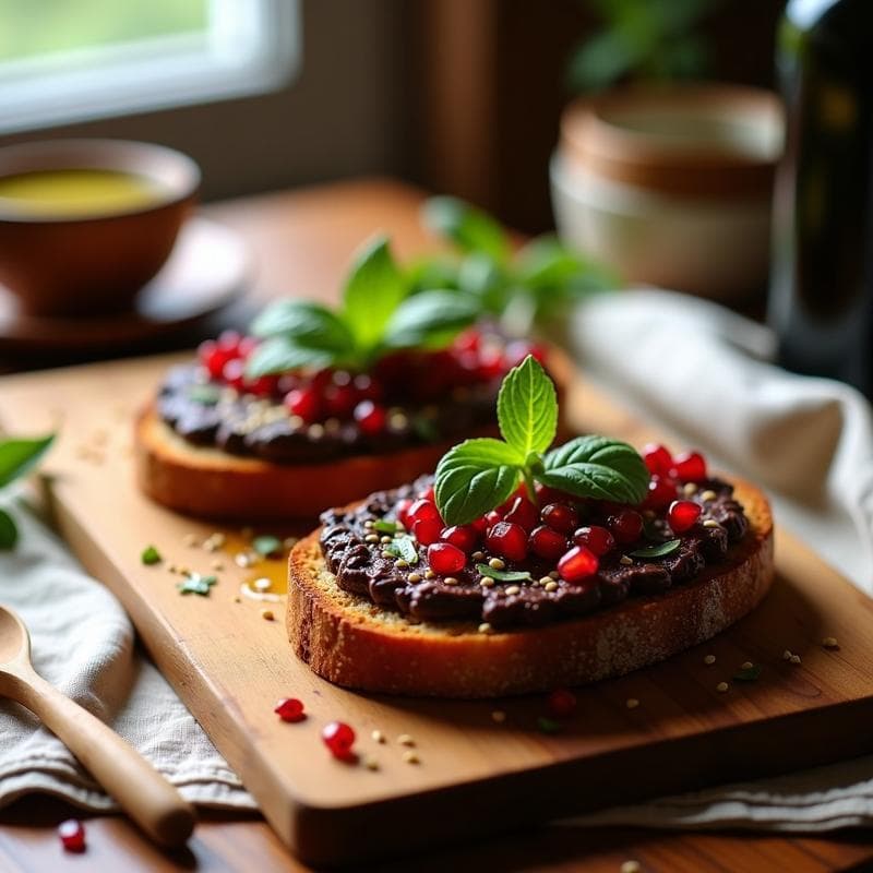 Tostadas de Pan de Centeno con Paté de Berenjena Ahumada: Receta Vegana en 10 Minutos