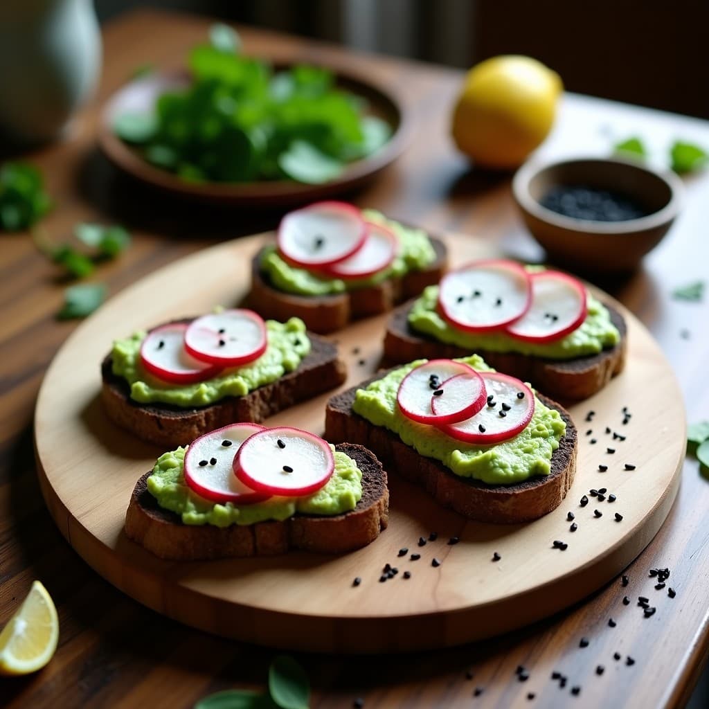 Tostadas de Pan de Centeno con Pâté de Berros y Rábanos: Receta Nómada y Sin Gluten