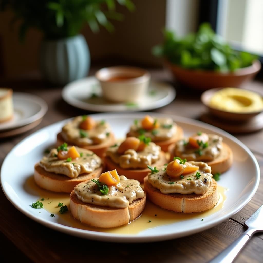 Tostadas de pan de centeno con paté de colinabo y nuez moscada: Aperitivo Escandinavo en Airfryer