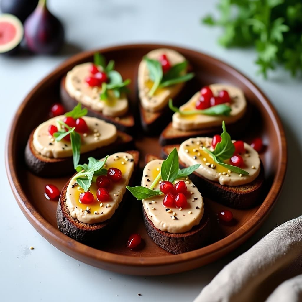 Tostadas de Pan de Centeno con Pâté de Lentejas y Higos: Entrante Vegano y Alto en Fibra