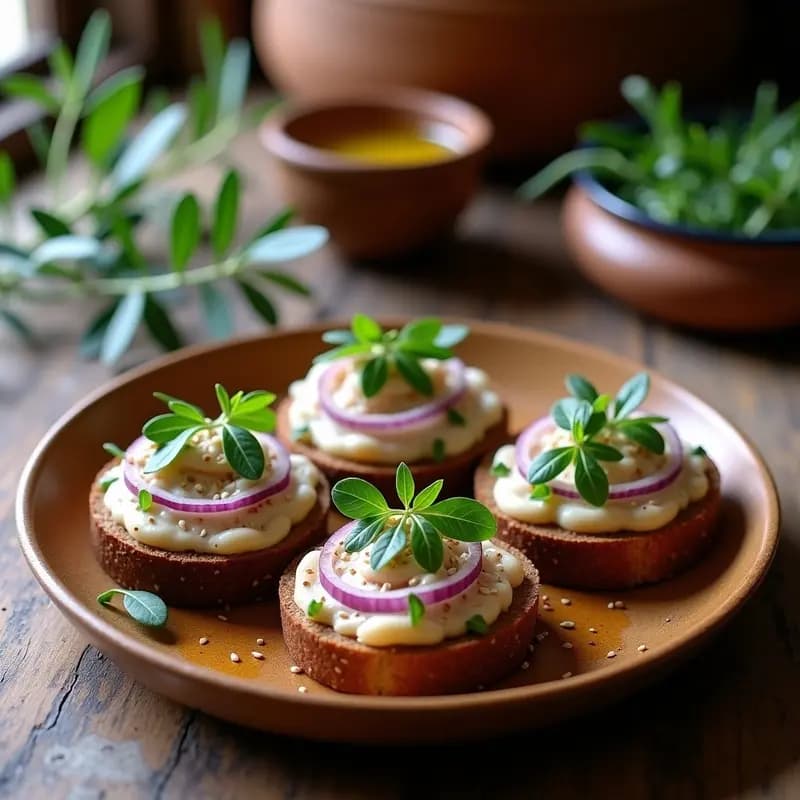 Tostadas de Pan de Centeno con Pochas y Rúcula: Desayuno Andaluz Sin Gluten