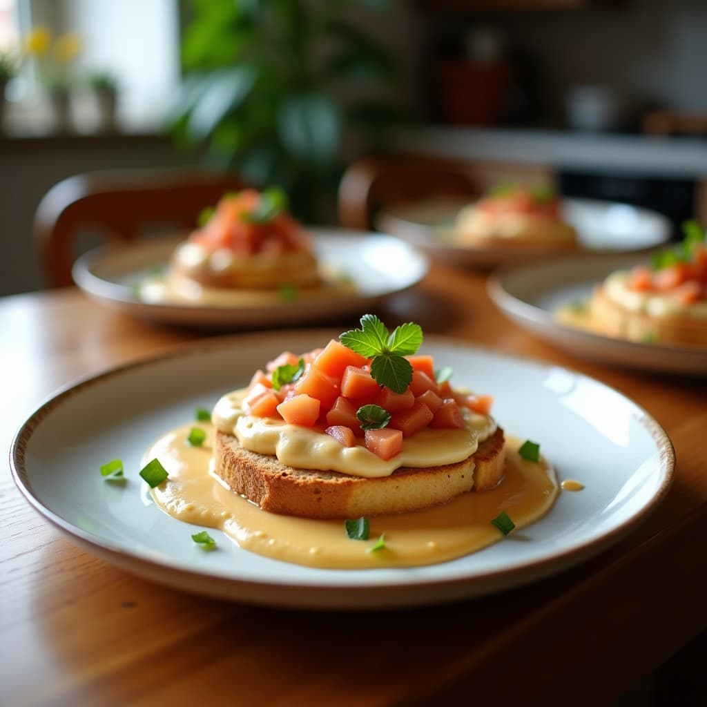 Tostadas de Pan de Centeno con Puré de Coliflor y Anchoas: Aperitivo Escandinavo Rápido