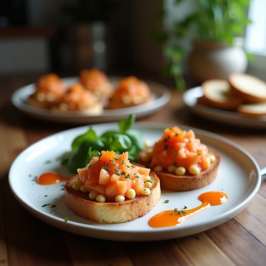 Tostadas de Pan de Centeno con Smørrebrød de Remolacha y Gravlax Vegano