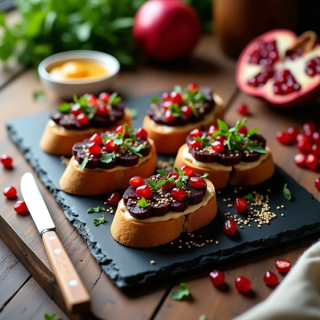 Tostadas de Pan de Centeno con Suro de Berenjena y Tahini: Aperitivo Sirio Vegano y Crujiente