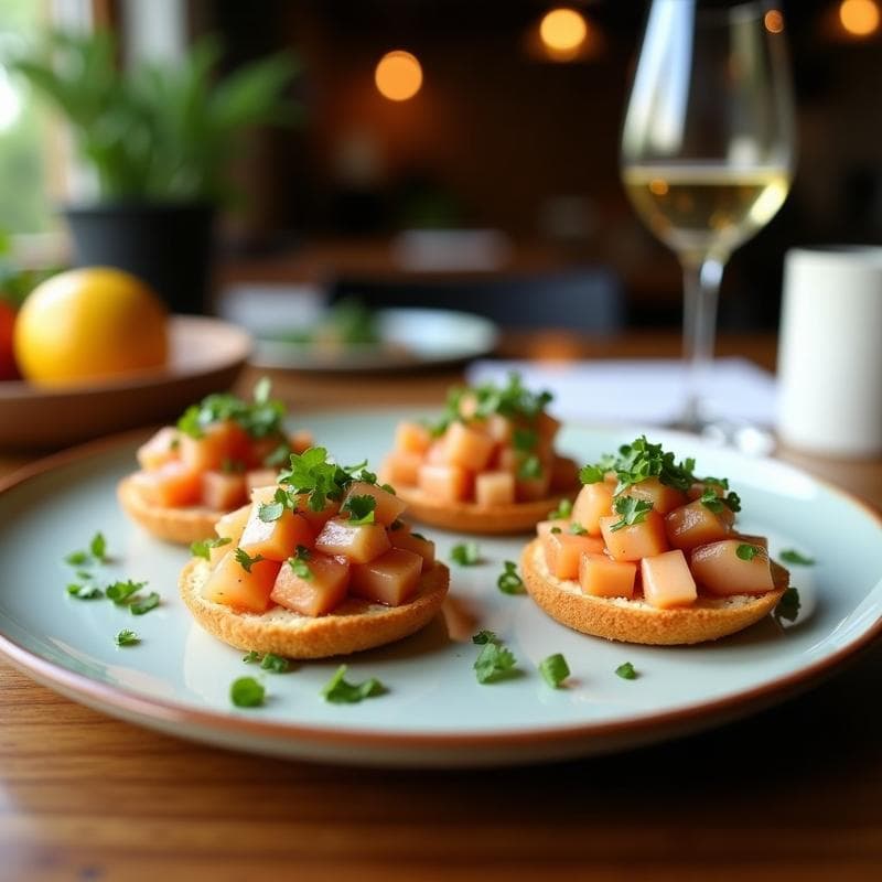 Tostadas de Ceviche de Champiñones al Ajillo: Receta Vegana Express con Toque Peruano