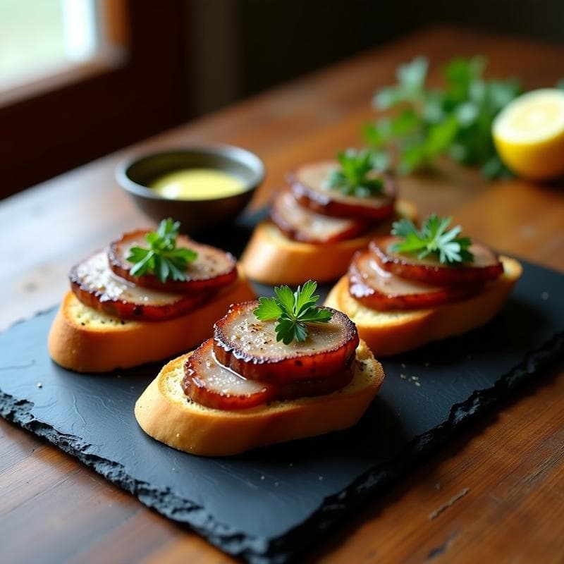 Tostadas de Cogote con Mantequilla de Ajo Negro: Receta Gourmet en 10 Minutos